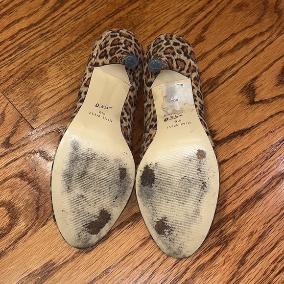 Nine West Woman’s Cheetah Print Heels Size 8.5M - Picture 5 of 7